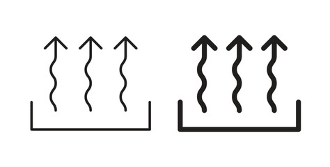 Fototapeta premium Heat icons. Outline icons vector collection. flat illustrations