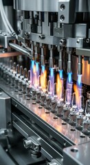 Automated pharmaceutical ampoule filling and sealing process with gas flames