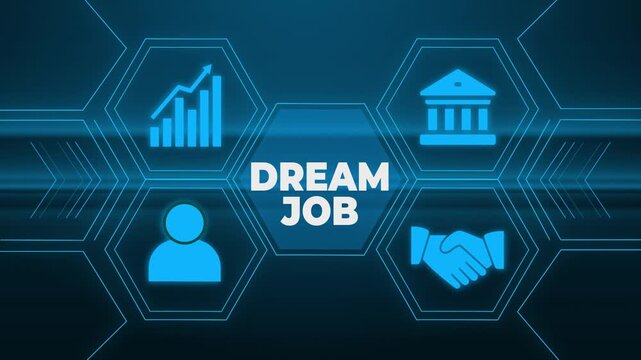Dream job concept. Business, Technology, Internet and network concept.
