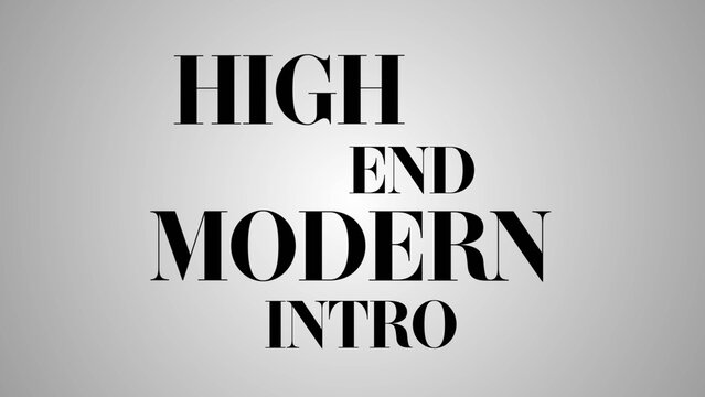 High End Modern Full Frame Title Opener