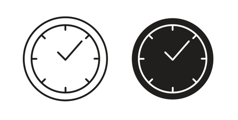 Save time icons. Outline icons vector collection. flat illustrations