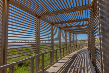 Wooden boardwalk in Loures