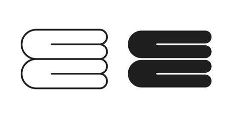 Obraz premium Towels icons. Outline icons vector collection. flat illustrations