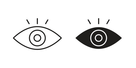 Obraz premium Visible icons. Outline icons vector collection. flat illustrations