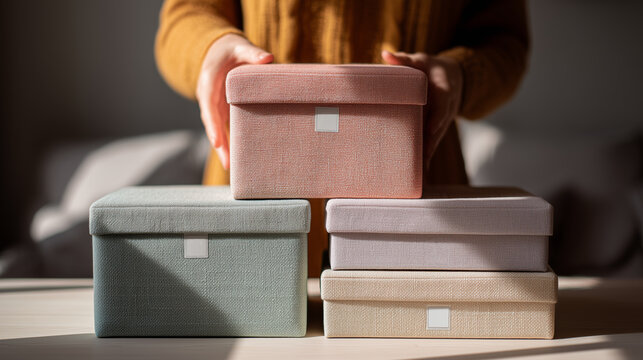 Spring Cleaning With Colorful Fabric Storage Organizer Boxes