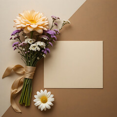 A beautiful spring arrangement of a colorful bouquet of white daisies and pink roses in a glass vase creates a floral blossom gift of nature