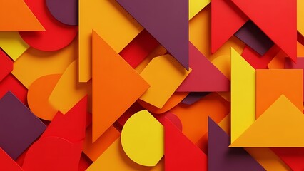 Abstract Geometric Shapes Collage