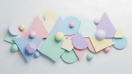 Abstract Geometric Shapes Collage