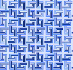 Abstract Geometric Interlocking Blue Line Pattern for Modern Corporate and Tech Design