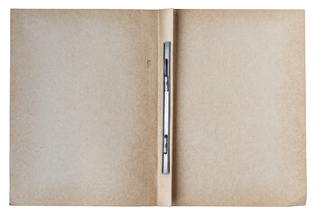 open file folder with metallic binding