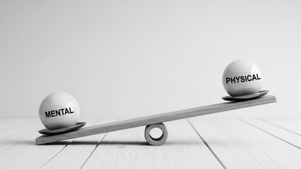 Balance of "Mental" and "Physical" on seesaw