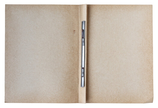 open file folder with metallic binding