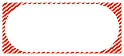 Obraz premium Worn warning sign red and white stripes frame, industrial background
