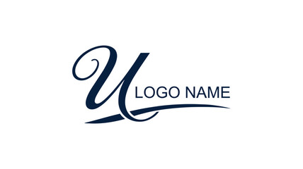 letter u logo design concept