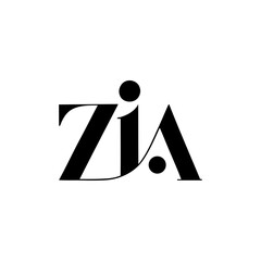 zia wordmark logo design