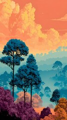 tree in the sunset landscape