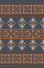 Geometric patterns, seamless, Aztec style, rug patterns, traditional carpets.