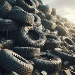 stack of old tires