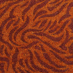 A vibrant, abstract textured background featuring wavy stripes in earthy tones of orange, brown, and red. This warm, organic pattern offers a versatile design element for various projects.