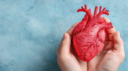 Doctor's gloved hand presenting a vibrant, healthy human heart organ glowing with vitality, symbolizing organ donation, medical care, and life saving transplantation