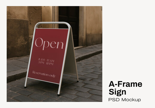 Elegant Street Sign Mockup PSD