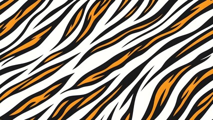 Vibrant orange and black zebra stripes on white background for 40 design projects