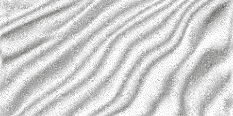 Waves of onyx powder. Vector wavy sand texture. Grain surface splashes of sugar or salt. Abstract traces of spots or dot particles. Grungy fluid signs. Dirty dust noise composition texture © Sensvector