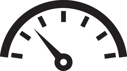 Obraz premium Gauge meter indicating low speed or performance level with an adjustable needle