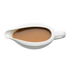 Gravy sauce dish isolated on transparent background isolated on white background