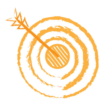 vector illustration of an arrow with a target 
