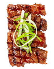 Korean style barbecue isolated on transparent or white background