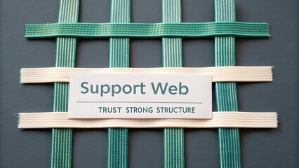 Obraz premium Support Web Structure with Trust and Strength
