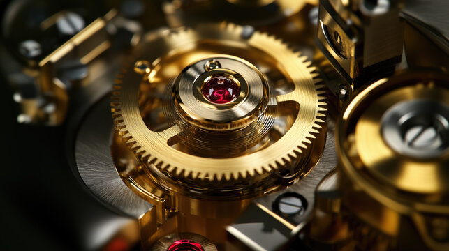 Cinematic Precision Machinery Mechanical Close Up Macro 007 High Quality Stock Media 8K