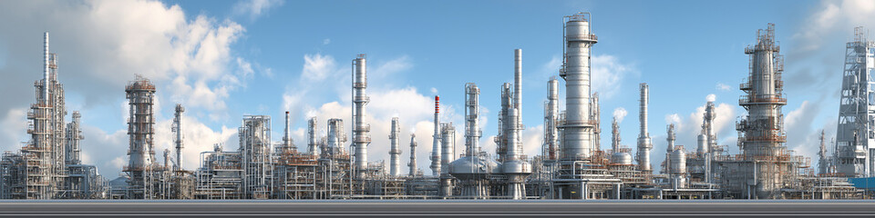 Obraz premium oil and gas refinery plant