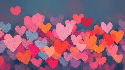 Valentine's Day, a holiday for lovers, a romantic date, a red heart, February 14 Hearts in the Air, holiday wallpaper. High quality