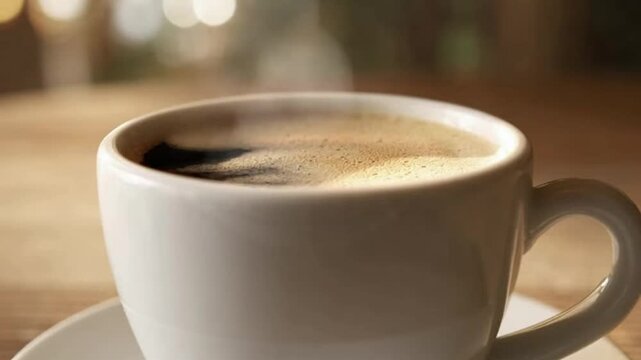Seamless Looping Coffee Cup Animation, Perfect for Backgrounds and Social Media