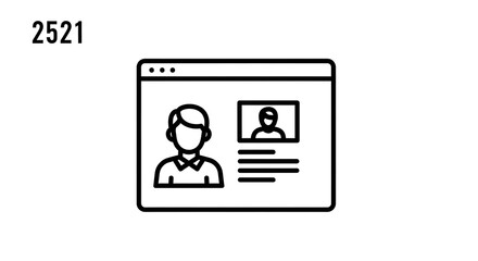 Simple Line Icon of User Profile.