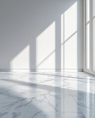 Obraz premium Elegant Interior with Bright Natural Light and Marble Floor