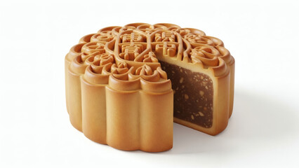 Mooncake with Lotus Seed Paste Filling.