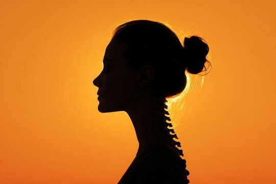 Glowing Glass DNA Helix 3D Render with Luminous Spine Silhouette on Black Background - Powered by Adobe