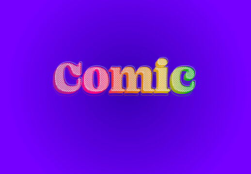 Colorful Comic Text Effect