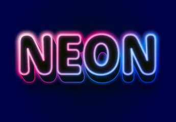 Futuristic Neon Text Effect