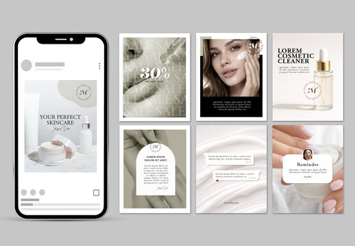 Naif Aesthetic Style Social Media Post Set