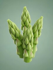Vibrant green asparagus spears captured in exquisite studio light