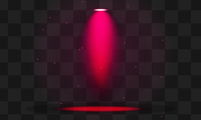 Red Glossy Spotlight on stage
