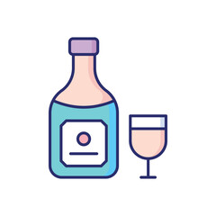 Champagne  vector icon