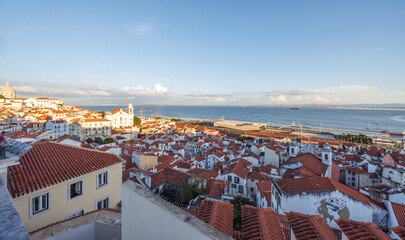 aerial view of lisbon
