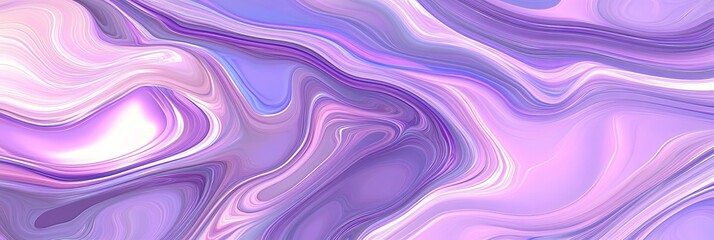 Fototapeta premium Swirling Pastel Dreamscape Elegant Abstract of Serene Lavender, Amethyst, and Soft White Waves