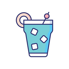 Blue Hawaii vector icon