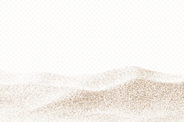 Stochastic grainy gradient horizontal sand noise pattern. Vector illustration.